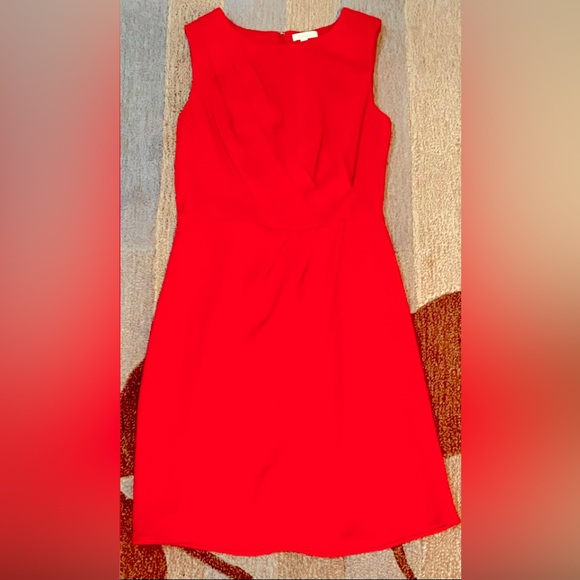 Shoshanna Rosalie Draped Silk Sleeveless Mini Sheath Dress Horizontal Pleating - Picture 3 of 8